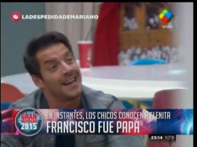 Francisco Delgado se quebró viendo un video de su hija Elena en Gran Hermano
