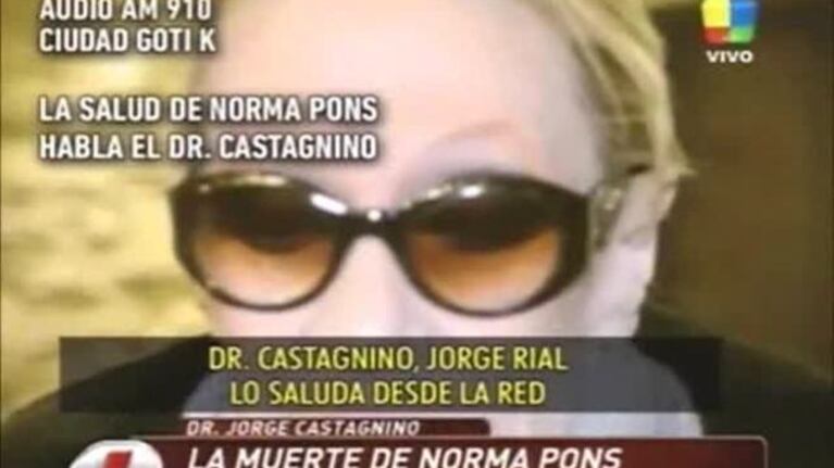 Habló el médico de Norma Pons: "Tenía el 40 por ciento de capacidad respiratoria"