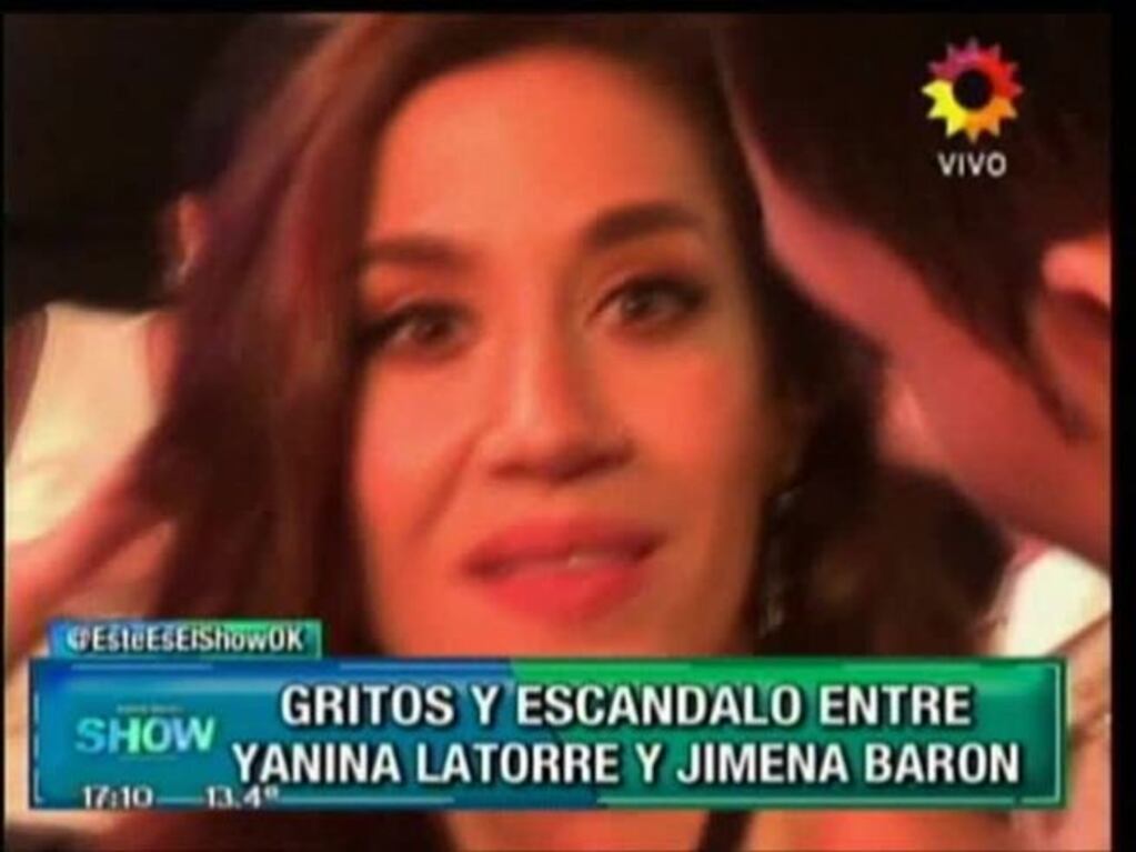 La pelea de Jimena Barón y Yanina Latorre en los Martín Fierro 2016