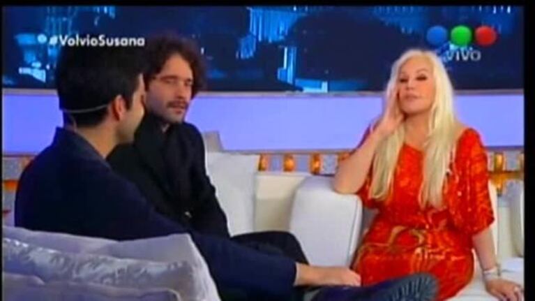 El beso de Susana con Sérgio Mareone, Ramsés de Moisés y los Diez Mandamientos