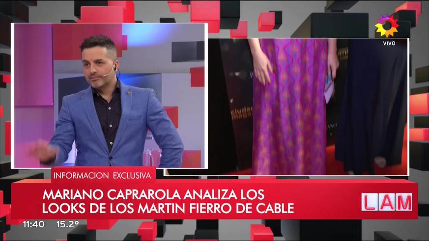 Mariano Caprarola destrozó a Dalia Gutmann por su look en los Martín Fierro 2017