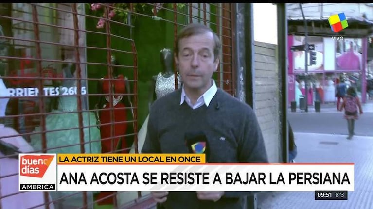 Ana Acosta, de las tablas a atender un local de ropa en el Once