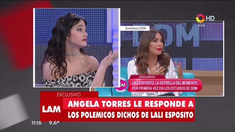 Angela Torres habló de Lali Espósito