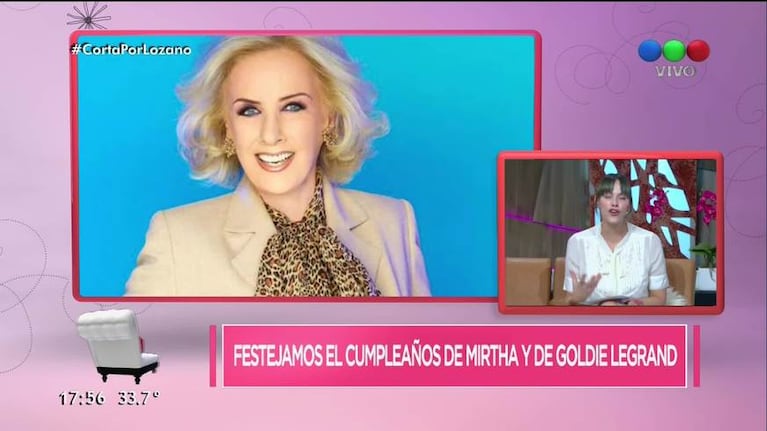 Goldie, la hermana de Mirtha Legrand, habló de su hermana: "Es incansable, todo le interesa y todo le da curiosidad, tiene una mente brillante"