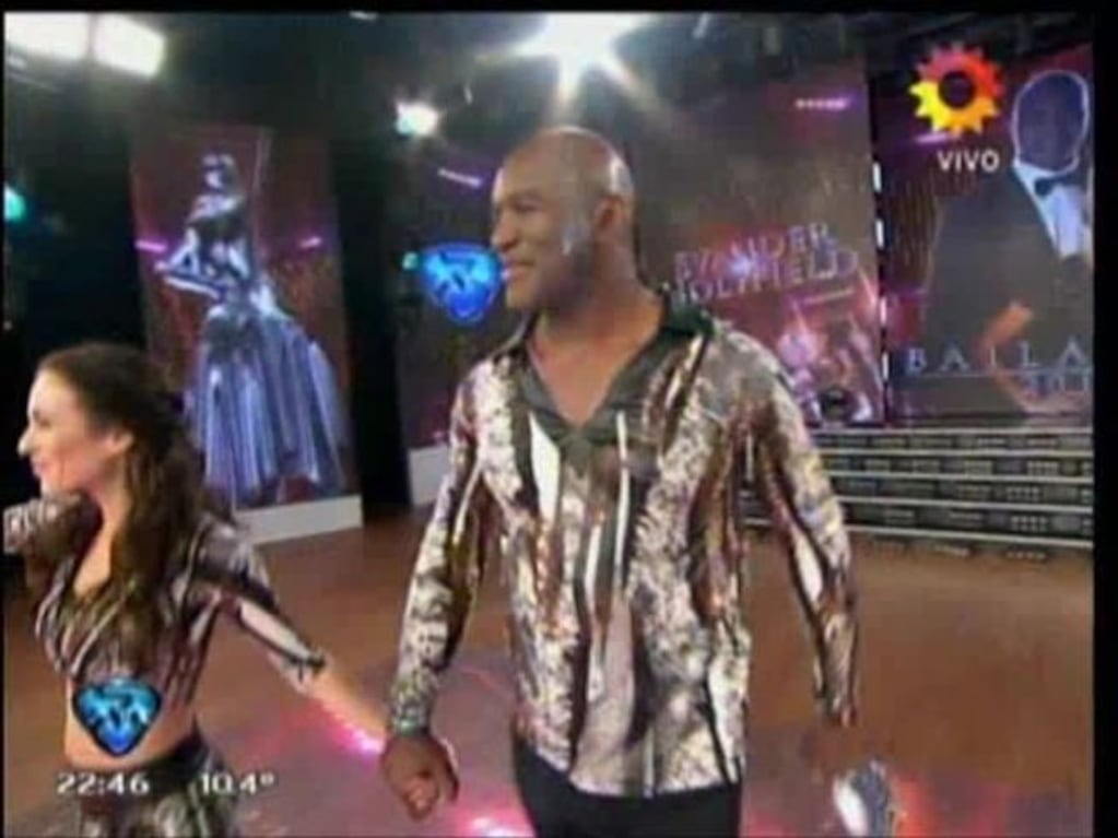 El careo de Tinelli con Holyfield en Bailando 2016