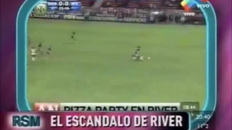 Quién es Mara Evaristo, la chica de la pizza ¿party? con el plantel de River