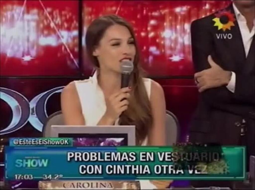 Pampita criticó el vestuario de Cinthia en ShowMatch, la participante no se hizo cargo y la vestuarista salió al cruce