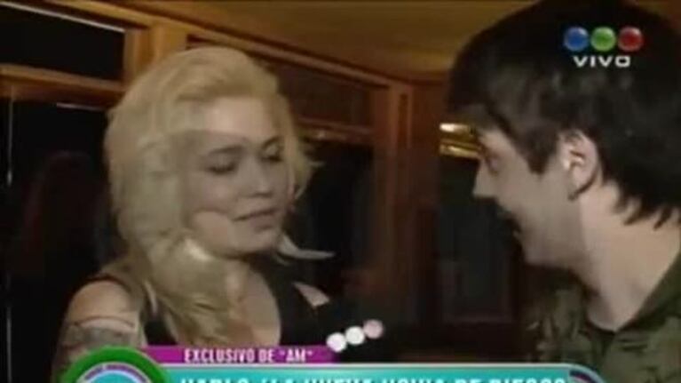 Habló Pamela de los Angeles, la rubia del apasionado beso con Diego Maradona: "Nosotros sacamos la foto y después se filtró"