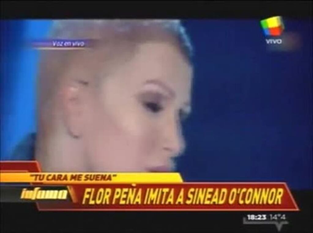 La pícara crítica de Santiago del Moro a la imitación de Florencia Peña a Sinéad O Connor