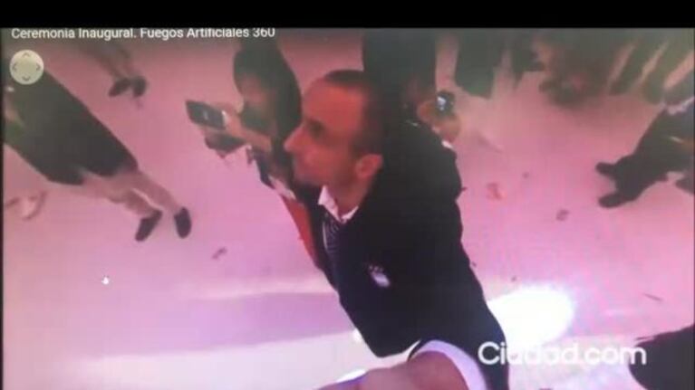 La reacción de Manu Ginóbili al ver los fuegos artificiales de la ceremonia inaugural de Río 2016