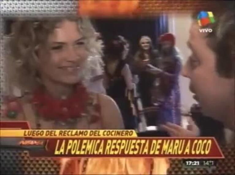 Maru Botana respondió a las críticas de Coco: "Debería estar agradecido y feliz de estar en la tele"