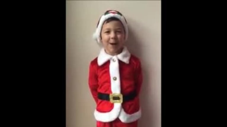El tierno saludo navideño de Bastian, el hijo de Evangelina Anderson y Martín Demichelis