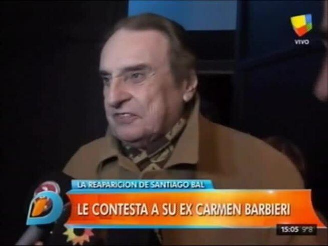 La sincera explicación de Santiago Bal sobre su relación con Carmen Barbieri
