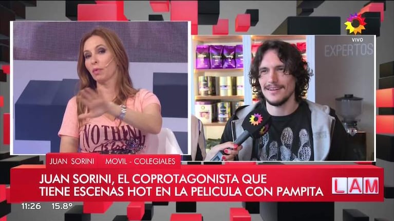 El comentario hot de Yanina Latorre a Juan Sorini en Los Ángeles de la Mañana