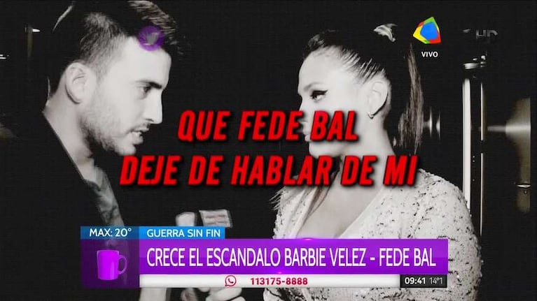 La reacción de Barbie Vélez tras filtrarse un fuerte audio de la abuela de Federico Bal criticándola: "Cuando lo escuché me…"