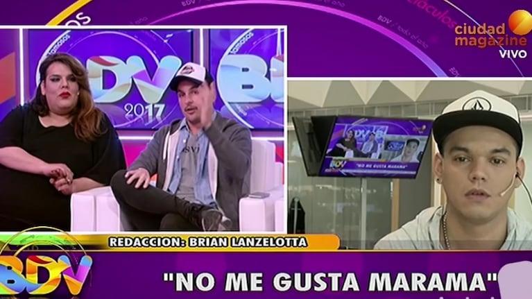 Brian Lanzelotta: "No me gusta Marama"