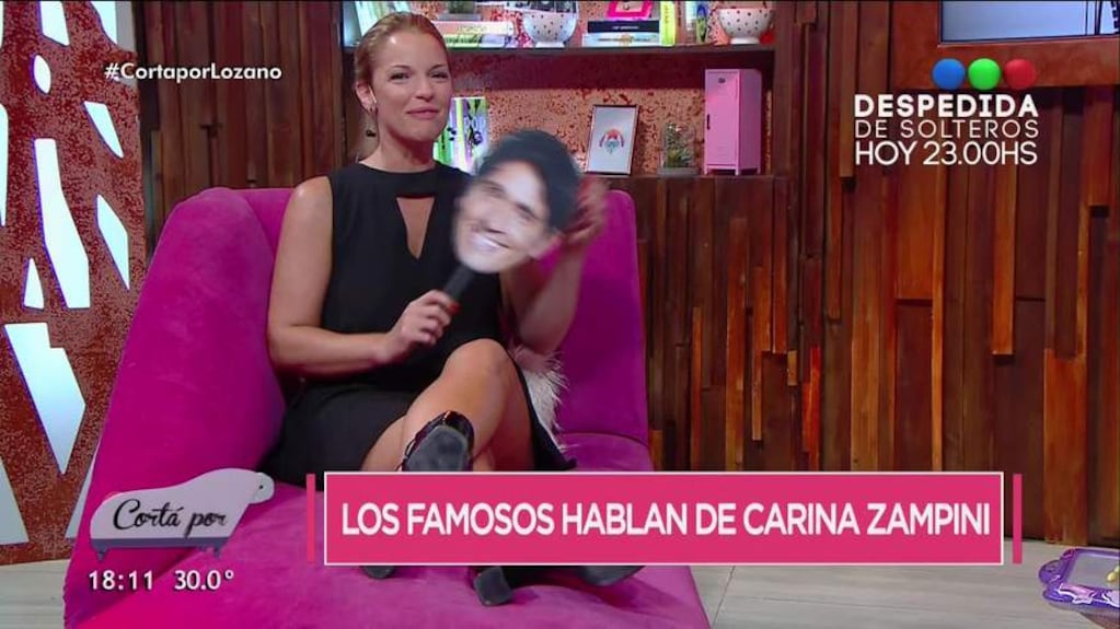 Mirá el divertido momento de Carina Zampini en el debut de Cortá por Lozano