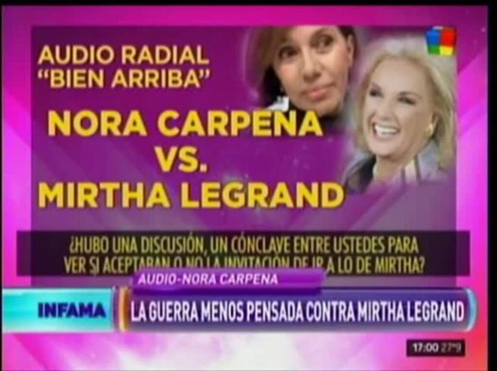 La palabra de Mirtha Legrand, tras los dichos de Nora Cárpena