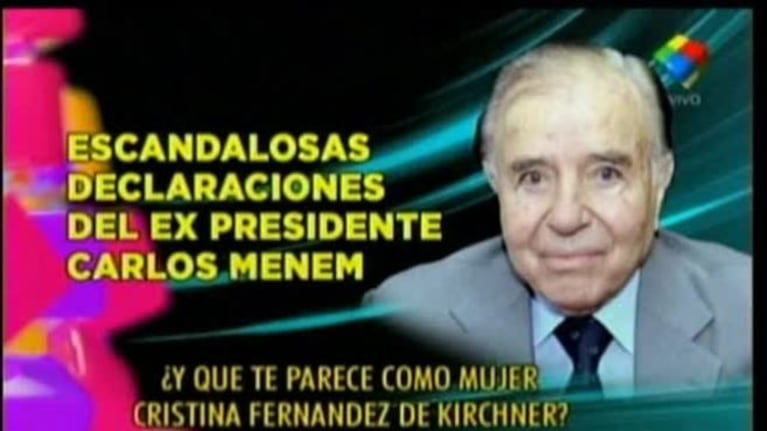 Carlos Menem, explosivo: "Muchos sostienen que a Néstor Kirchner lo habría matado Cristina"