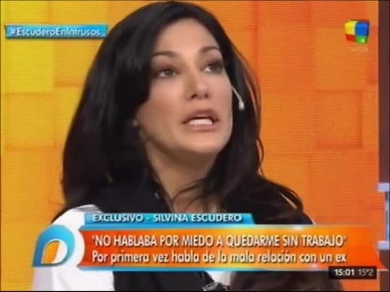 Silvina Escudero se quebró al finalizar el relato de la violencia de género sufrida 