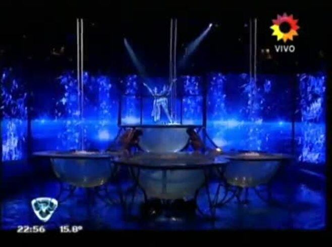Noelia Pompa y Facundo Mazzei decepcionaron con el aquadance