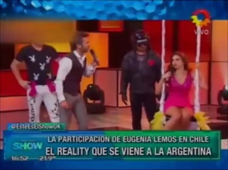 Canta si puedes: los terribles gritos de Eugenia Lemos en una pileta llena de iguanas, ranas... y una boa