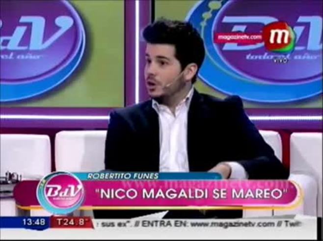 Magaldi le respondió a Robertito : "Si crecer es marearse, estoy mareado"