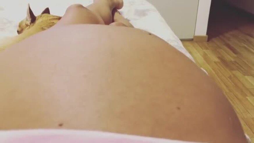 El tierno video de la panza de Lourdes Sánchez 