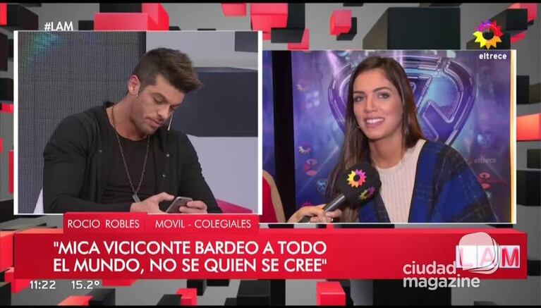 El fuerte cruce de Cristian U y Micaela Viciconte en Los Ángeles de la Mañana