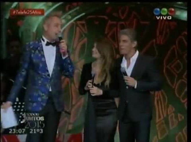 Pablo Echarri y Nancy Dupláa y un momento incómodo en la fiesta de Telefe