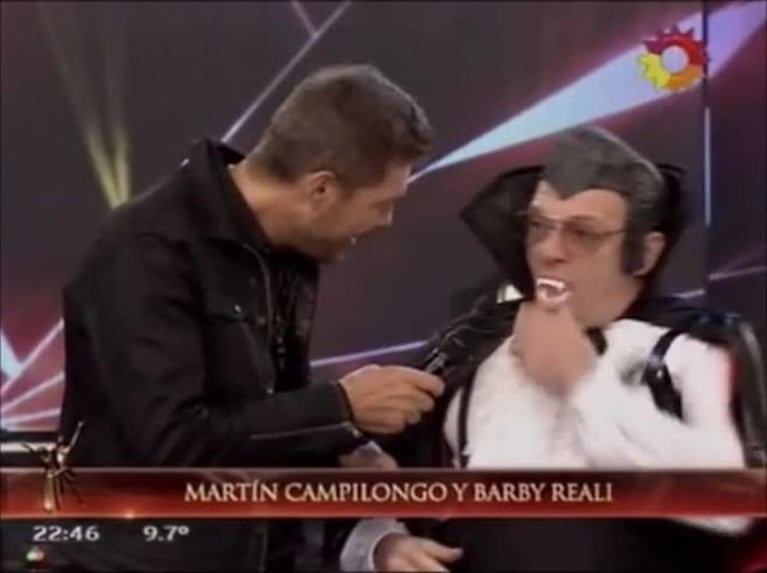 Campi divirtió con su previa lookeado como Drácula pero no le alcanzó para el baile