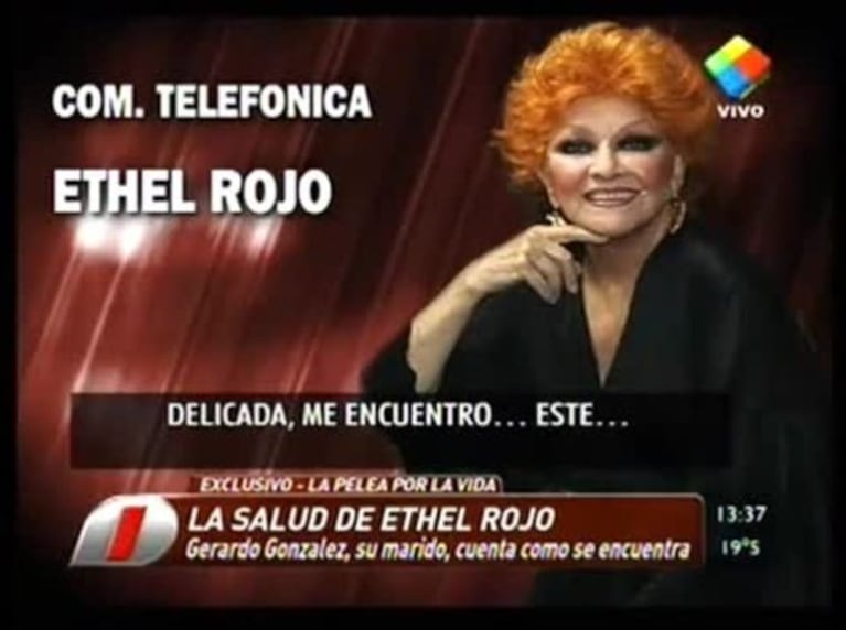 Ethel Rojo habló sobre su estado de salud: "Estoy delicada..."