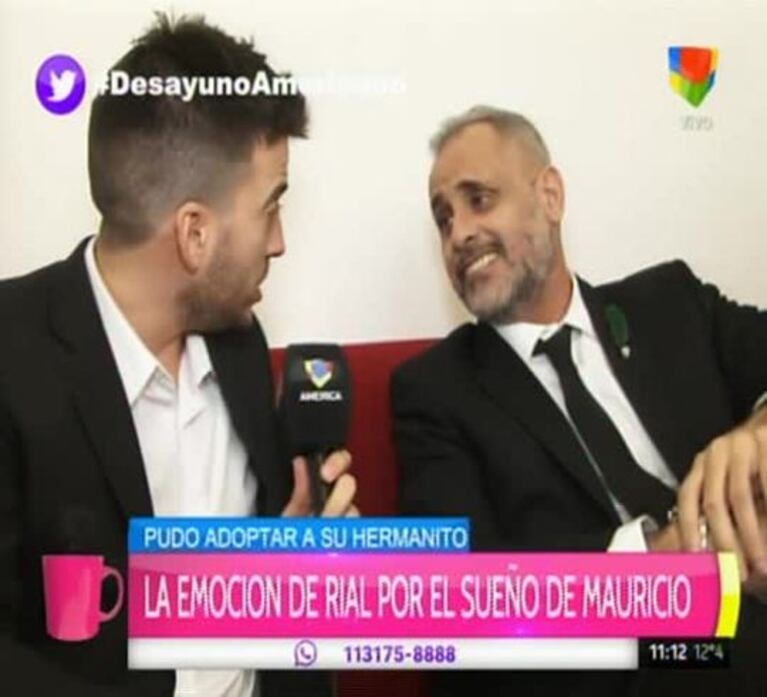 Jorge Rial, emocionado tras lograr la guarda preadoptiva del hermano de Mauricio para su madre