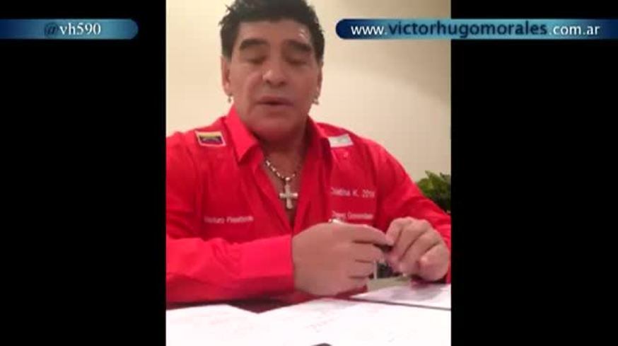 Diego Maradona: "Con Victor Hugo vamos a transmitir el mundial porque así lo hubiera querido Hugo Chávez"