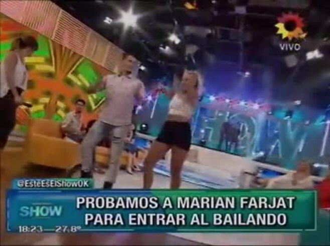 El video de Marian Farjat con la prueba para el Bailando, y los celos de Brian Lanzelotta