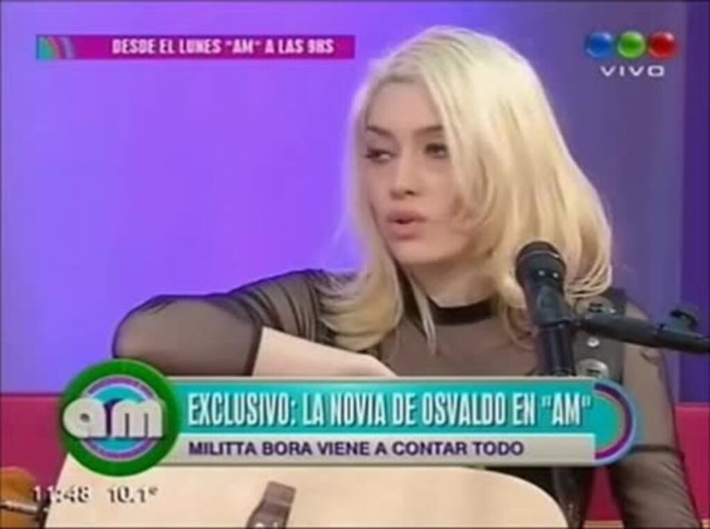 Militta Bora en AM: su noviazgo con Daniel Osvaldo, su tatuaje y una canción