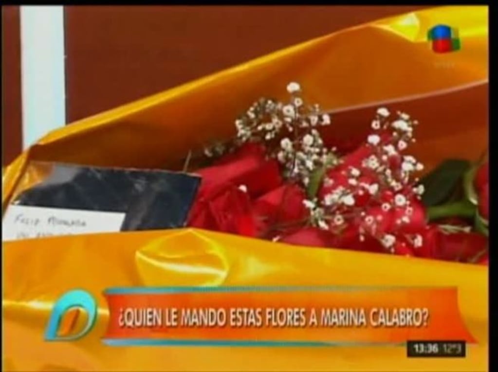 El incómodo momento que pasó Marina Calabró en Intrusos por un ramo de flores