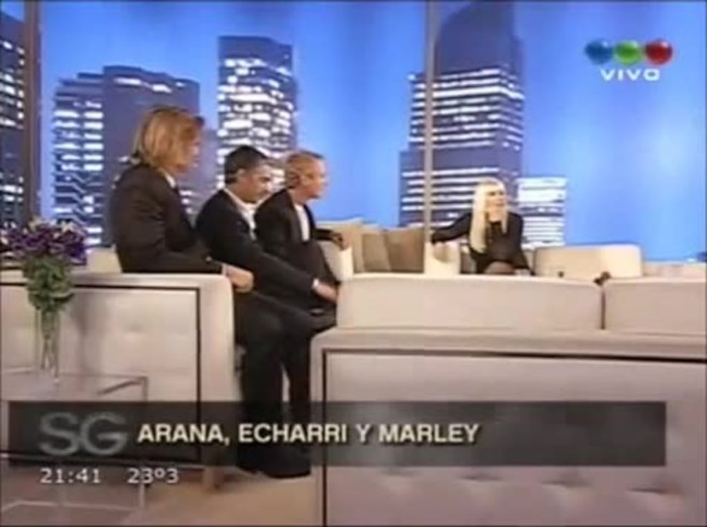 Pablo Echarri, Facundo Arana y Marley junto a Susana Giménez