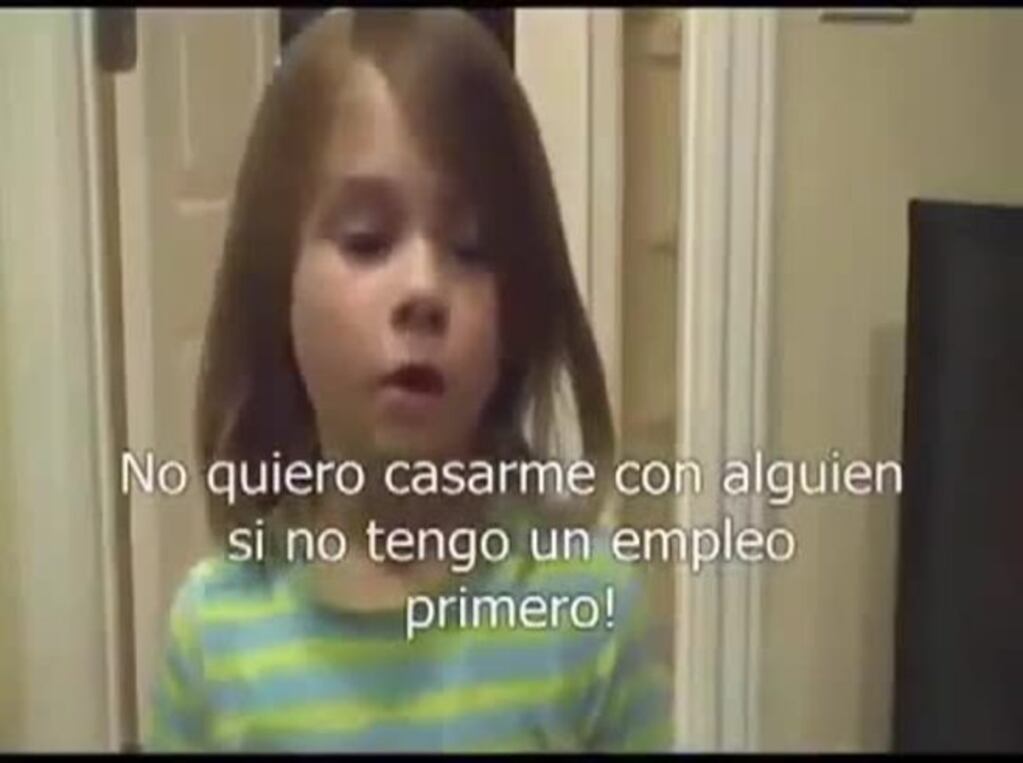 El divertido video de una niña que quiere conseguir empleo antes de casarse