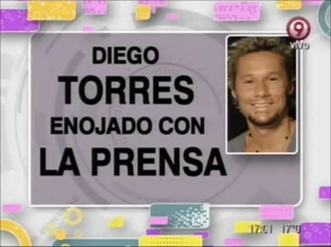 Diego Torres manifestó su enojo con algunos medios