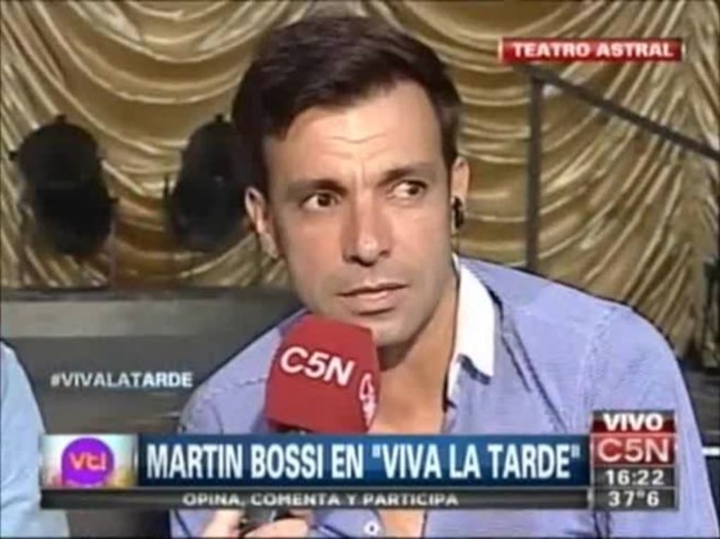 Martín Bossi: "En 2013 desbarranqué, tuve una crisis personal muy fuerte"