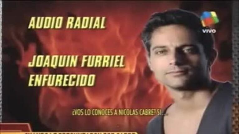 Joaquín Furriel y un ataque de furia en vivo cuando un periodista le preguntó qué le ven las chicas a Nicolás Cabré