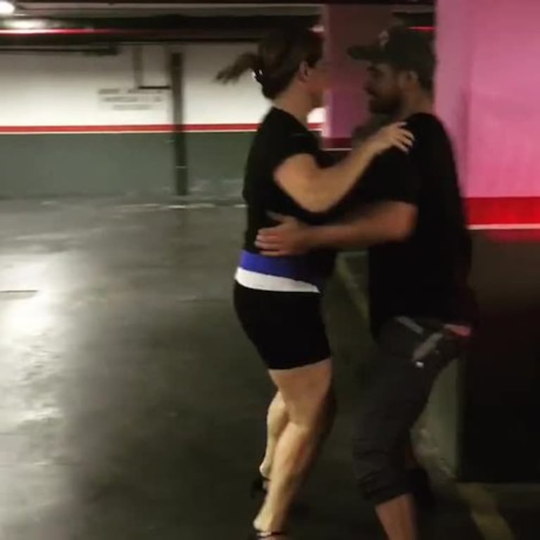 Nancy Pazos ensayó para el Bailando... ¡en un estacionamiento!