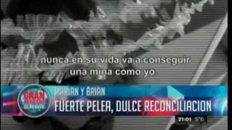 Marian de Gran Hermano le declaró su amor a Brian: "Le dije 'te amo', estoy loca"
