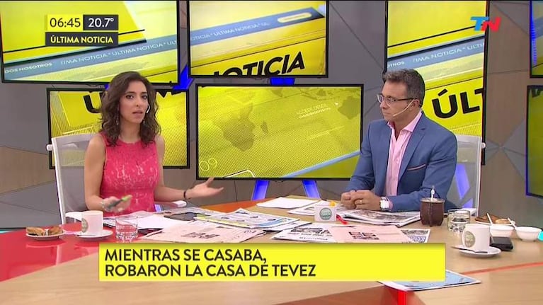 Robaron la casa de Carlos Tevez en San Isidro mientras se casaba