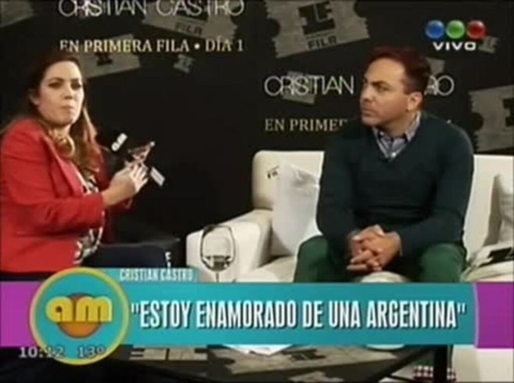 Cristian Castro, insiste en AM: "Estoy enamorado de Lorena Wells, pregúntenle a ella si estamos de novios o no"