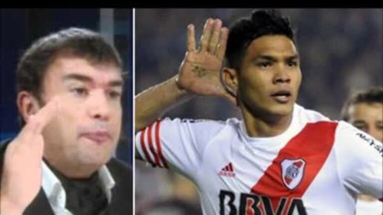 ¡Desencajado! El furioso enojo de Lito Costa Febre con Teo Gutiérrez en el partido de River por la Copa Libertadores