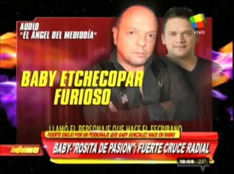 Baby Etchecopar y una picante pelea al aire con un humorista: "Lo que hacés es una mierda"