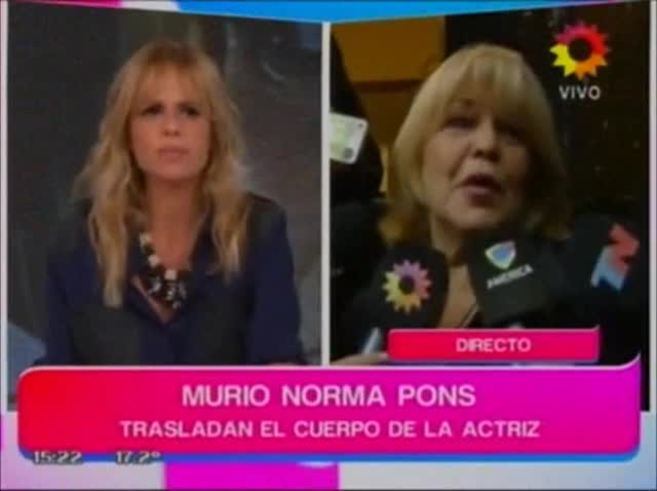 Las últimas horas de Norma Pons, según el relato de una vecina