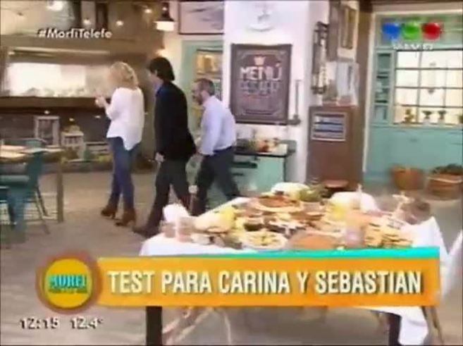 Sebastián Estevanez visitó a Carina Zampini en Morfi, y recordaron la primera escena de sexo en Dulce Amor
